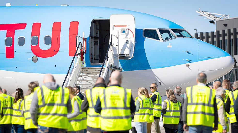 Rund 320 Beschäftigte arbeiten für Tuifly am Boden. (Symbolbild) Foto: Moritz Frankenberg/dpa