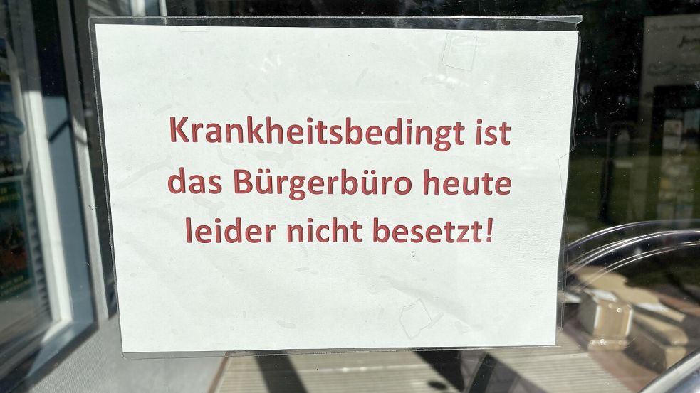 Wer seit Montag im Bürgerbüro etwas erledigen wollte, musste unverrichteter Dinge umkehren. Foto: Oliver Bär