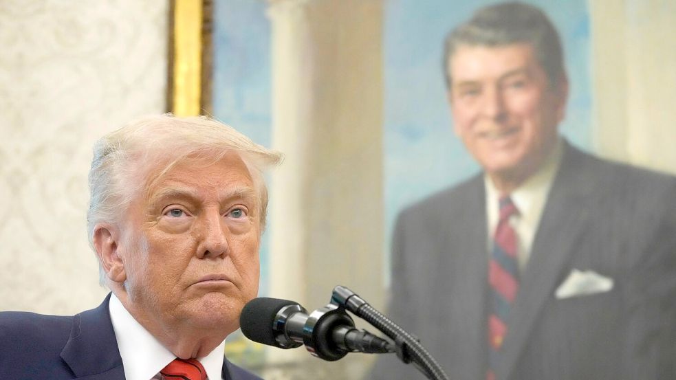 Trump will nicht auf China zugehen Foto: Mark Schiefelbein/AP/dpa