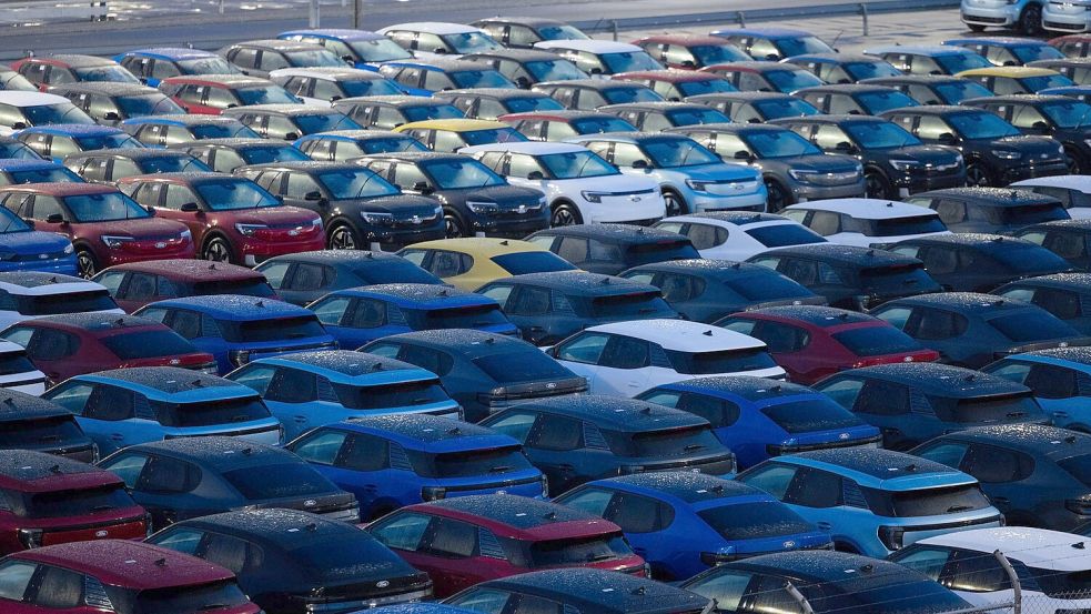 Das Angebot an nigelnagelneuen Ford-Elektroautos ist groß, doch die Nachfrage ist klein. Foto: Rolf Vennenbernd/dpa