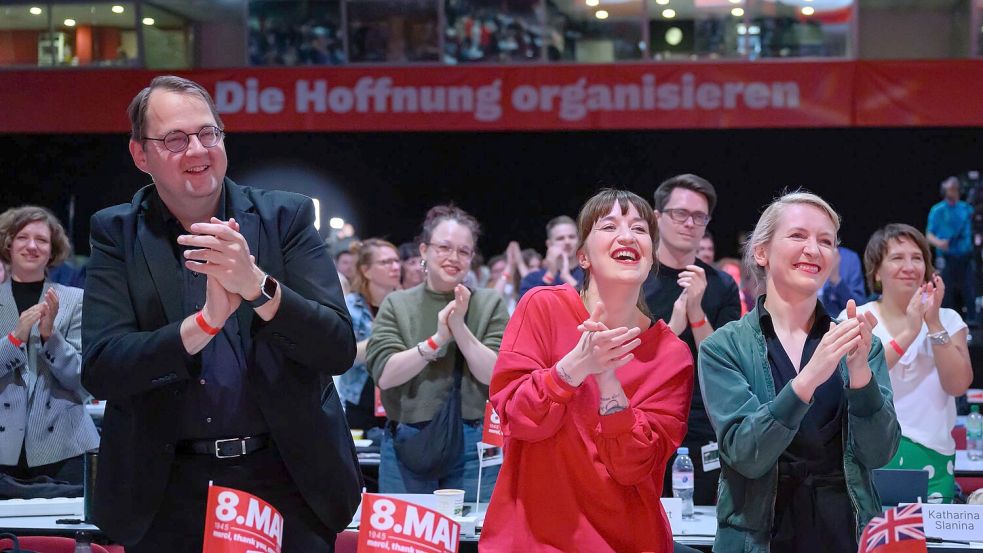 Eigentlich wollte die Linke eine Botschaft von Harmonie setzen. Foto: Hendrik Schmidt/dpa