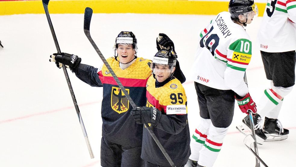 Die Eishockey-Nationalmannschaft startete erfolgreich in die WM. Foto: Henning Bagger/Ritzau Scanpix/AP/dpa