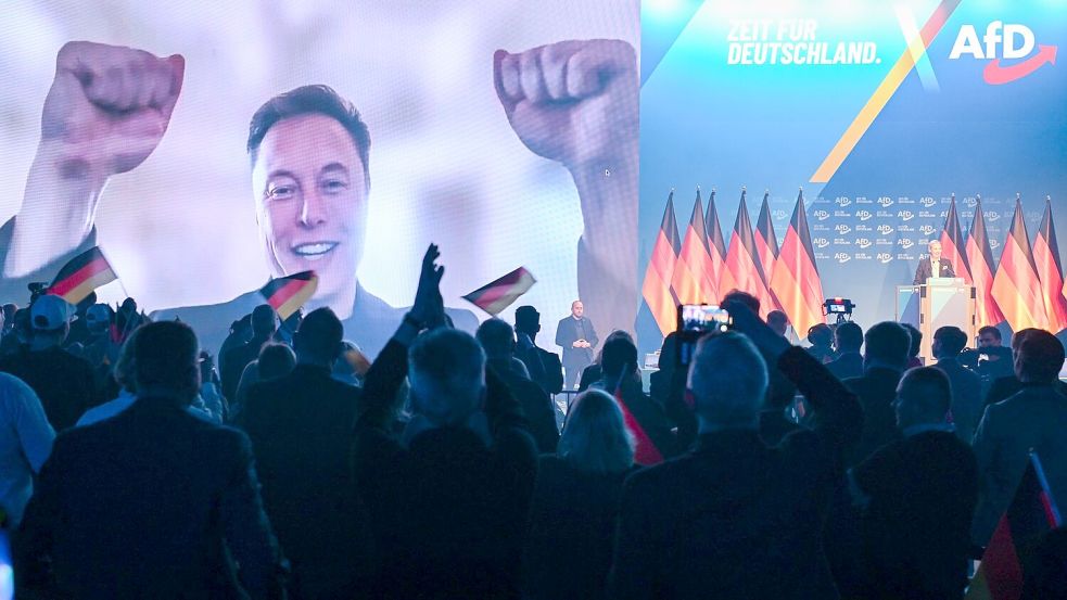 Musk unterstützte im Wahlkampf die deutsche AfD. (Archivbild) Foto: Hendrik Schmidt/dpa