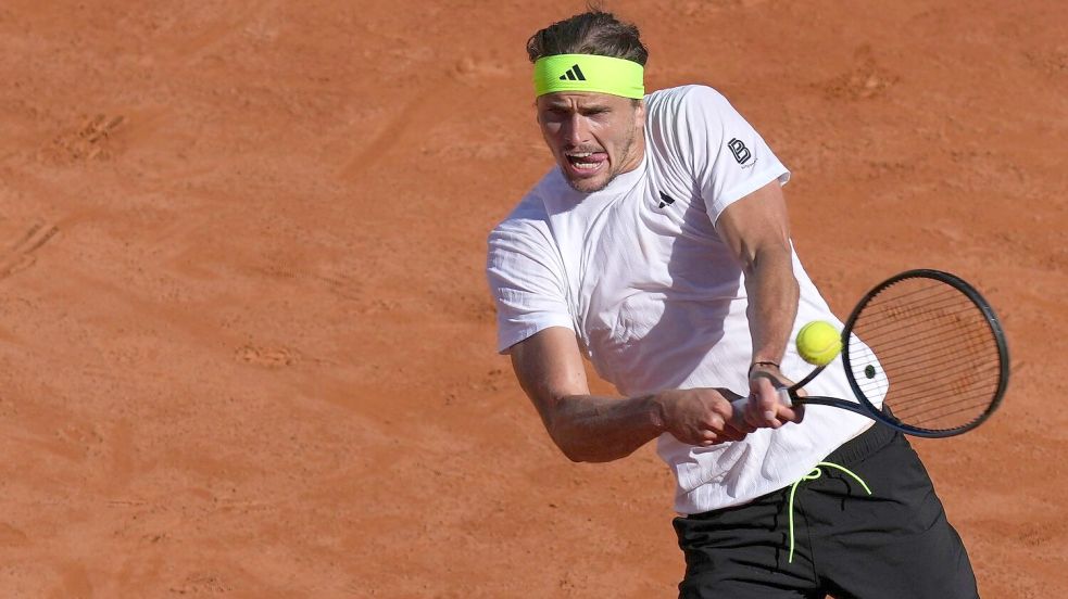 Alexander Zverev schaffte es ins Viertelfinale von Rom Foto: Alfredo Falcone/LaPresse via AP/dpa