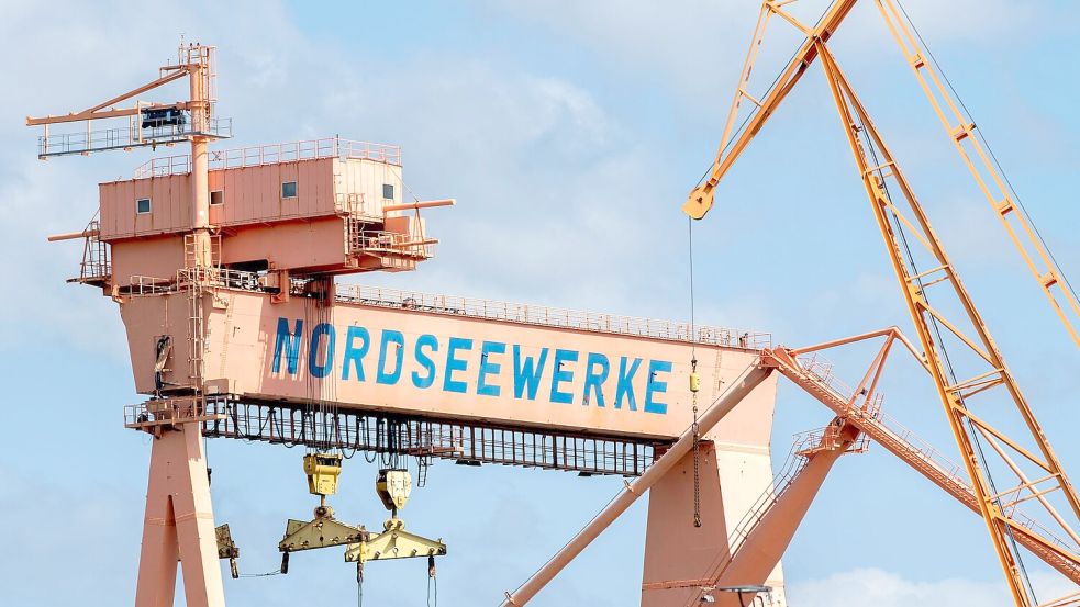 Auf dem Gelände der früheren Emder Nordseewerke sollen künftig Schiffe recycelt werden. (Archivbild) Foto: Hauke-Christian Dittrich/dpa