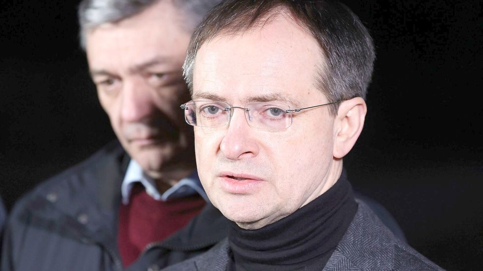 Der frühere russische Kulturminister Wladimir Medinski soll Ukraine-Verhandlungen in Istanbul führen. (Archivbild) Foto: Maxim Guchek/BelTA/AP/dpa