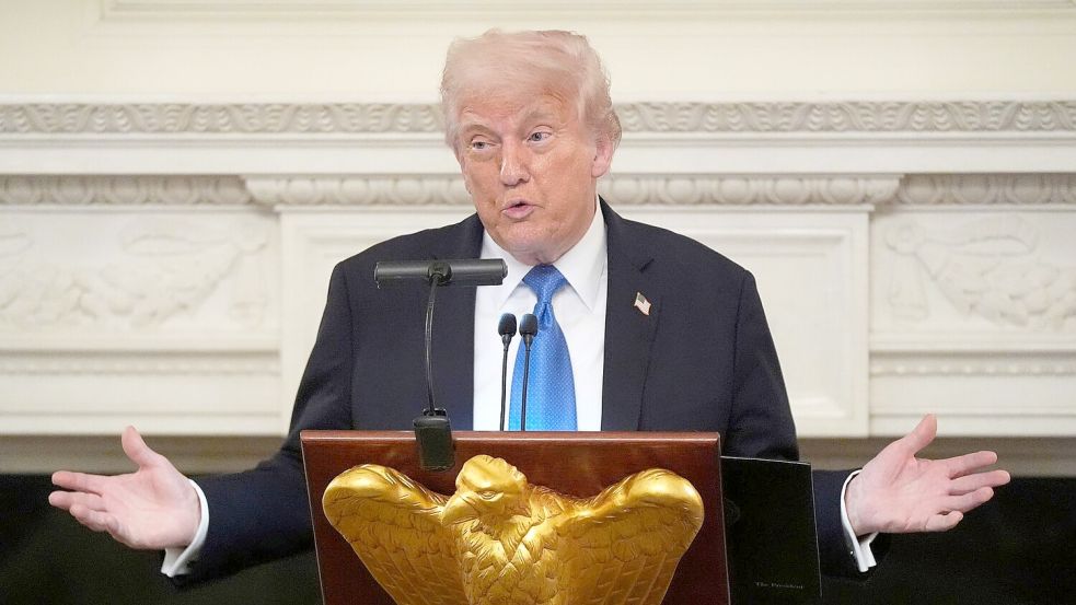 US-Präsident Donald Trump wird dafür kritisiert, nicht genügend Druck auf Kremlchef Putin auszuüben. Foto: Manuel Balce Ceneta/AP/dpa