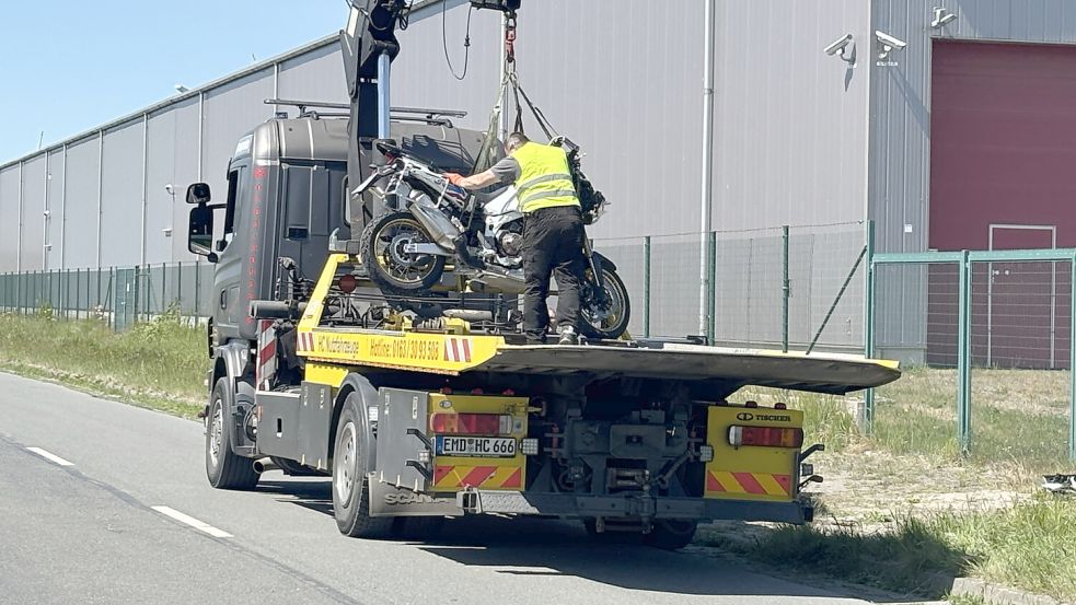 Das Motorrad war nach dem Unfall nicht mehr fahrtüchtig. Foto: Lotta Groenendaal