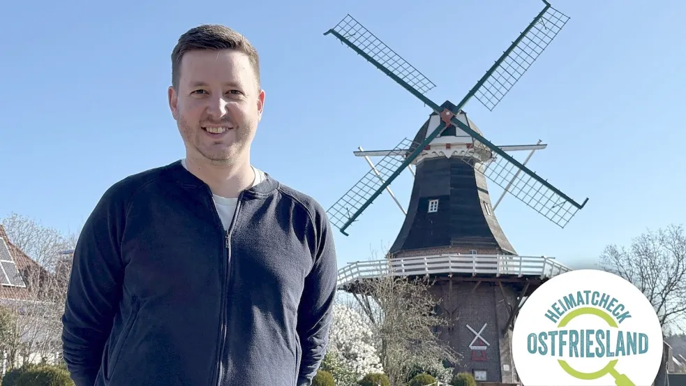 Wind ist für Daniel Moeller Teil der Holtriemer Identität. Eine Mühle ziert das Wappen, moderne Windräder prägen die Weite der Samtgemeinde. Foto: Susanne Ullrich