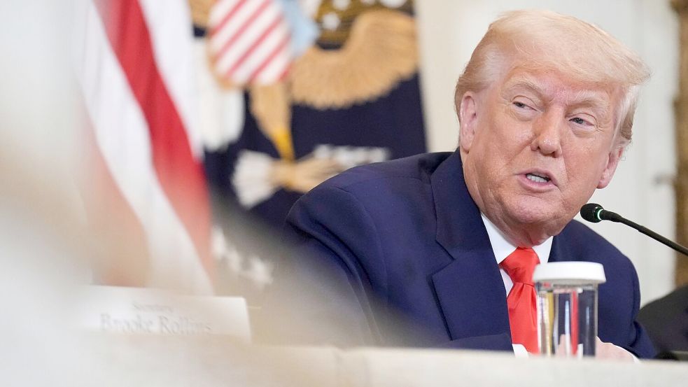 Trump droht der EU mit Zöllen - und gibt sich vorerst wenig kompromissbereit. Foto: Jacquelyn Martin/AP/dpa