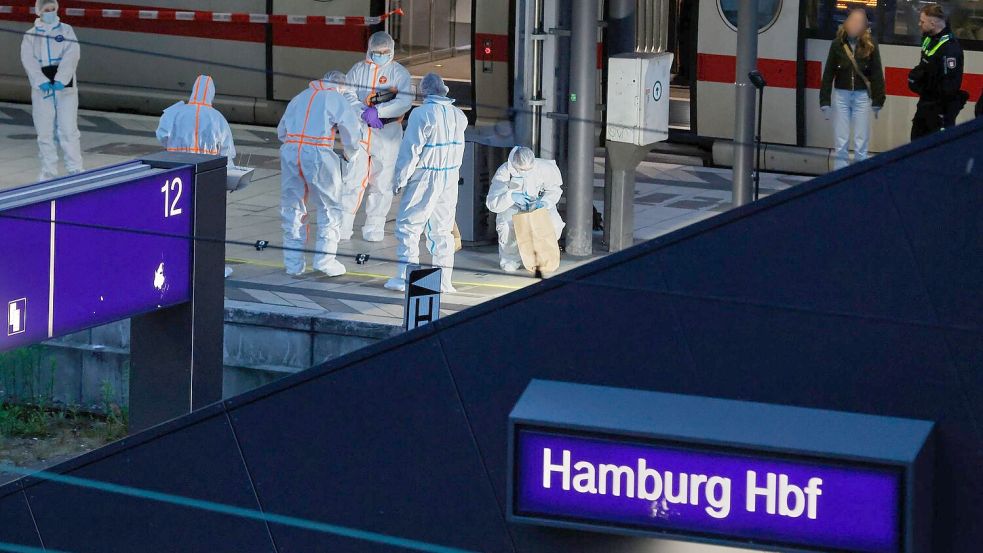 Mehrere Gleise wurden nach dem Messerangriff für den Zugverkehr gesperrt. Foto: Georg Wendt/dpa