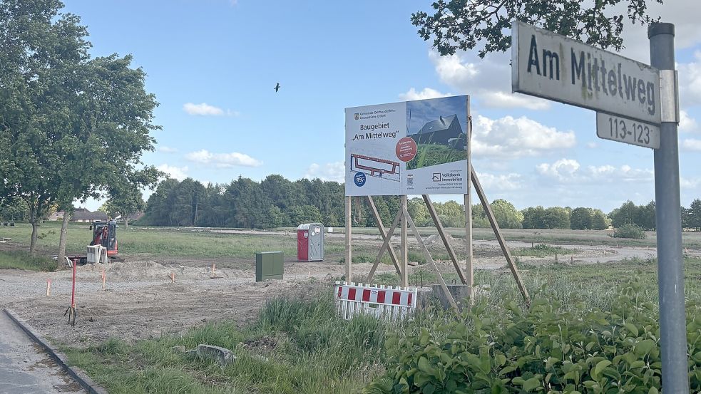 Bald können die ersten Bauherren im Baugebiet „Am Mittelweg“ in Holterfehn loslegen. Fotos: Henrik Zein