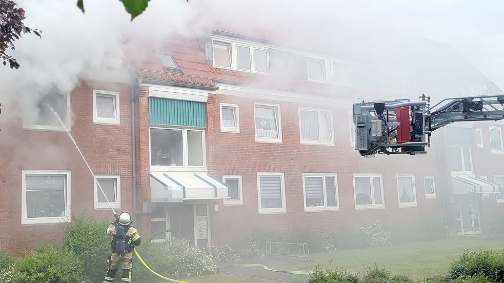 Die Feuerwehr wurde gegen 7.15 Uhr alarmiert. Foto: Bodo Wolters