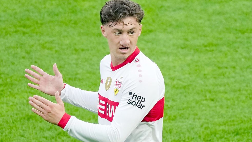 Fällt für das Final Four der Nations League aus: Stuttgarts Angelo Stiller. Foto: Sören Stache/dpa