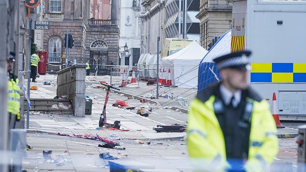 Die Ermittlungen in Liverpool laufen auf Hochtouren. Foto: Peter Byrne/PA Wire/dpa