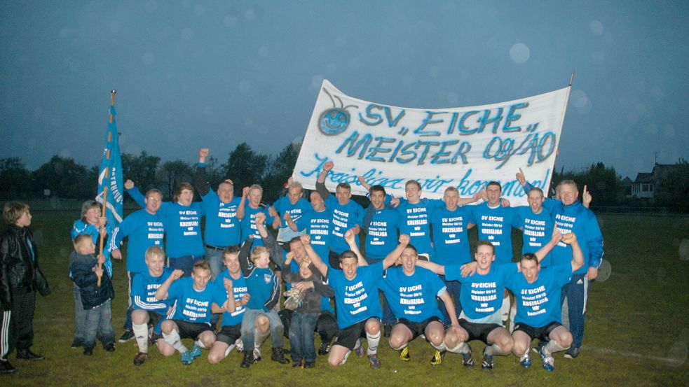 2010 wurde der SV Eiche Ostrhauderfehn Meister in der Kreisliga. Archivfoto: Holger Weers