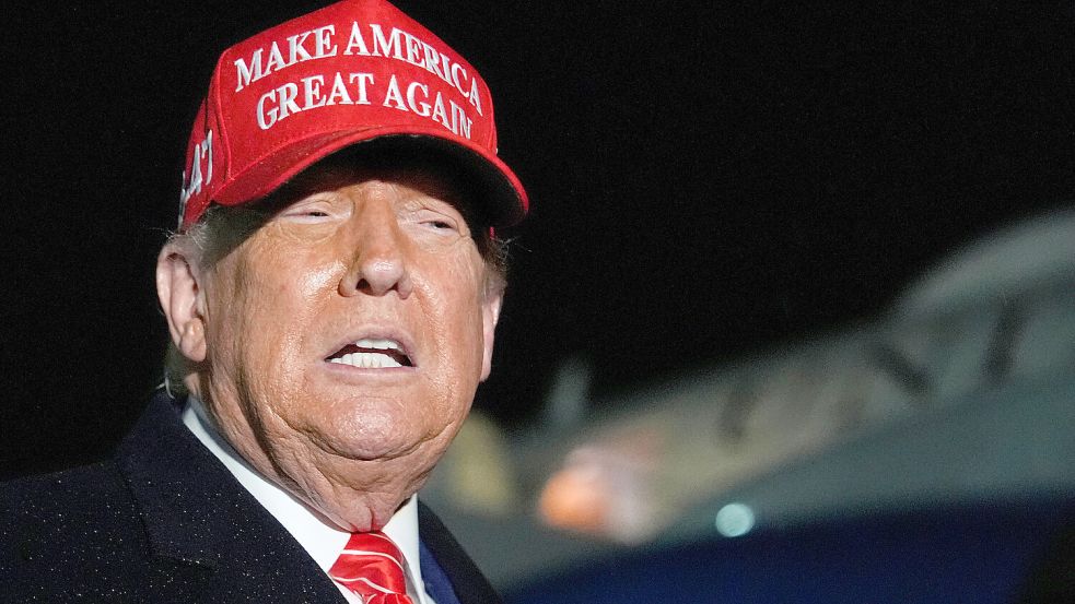 Donald Trumps unvorhersehbare Zollpolitik verunsichert die Märkte. Foto: Julia Demaree Nikhinson/dpa/AP