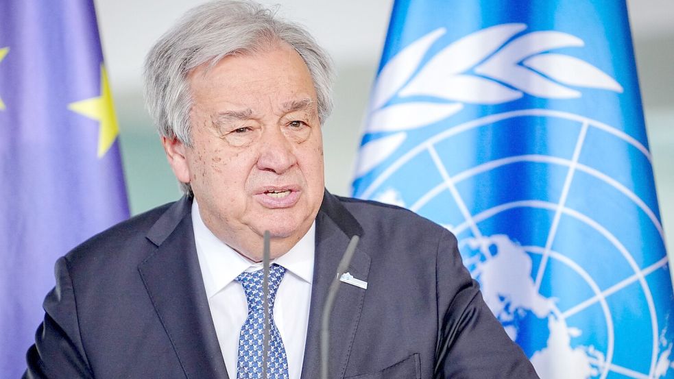 UN-Generalsekretär Guterres verlangt die Untersuchung des Tods von 27 Palästinensern, die den Schüssen israelischer Soldaten zum Opfer gefallen sein sollen. (Archivbild) Foto: Kay Nietfeld/dpa