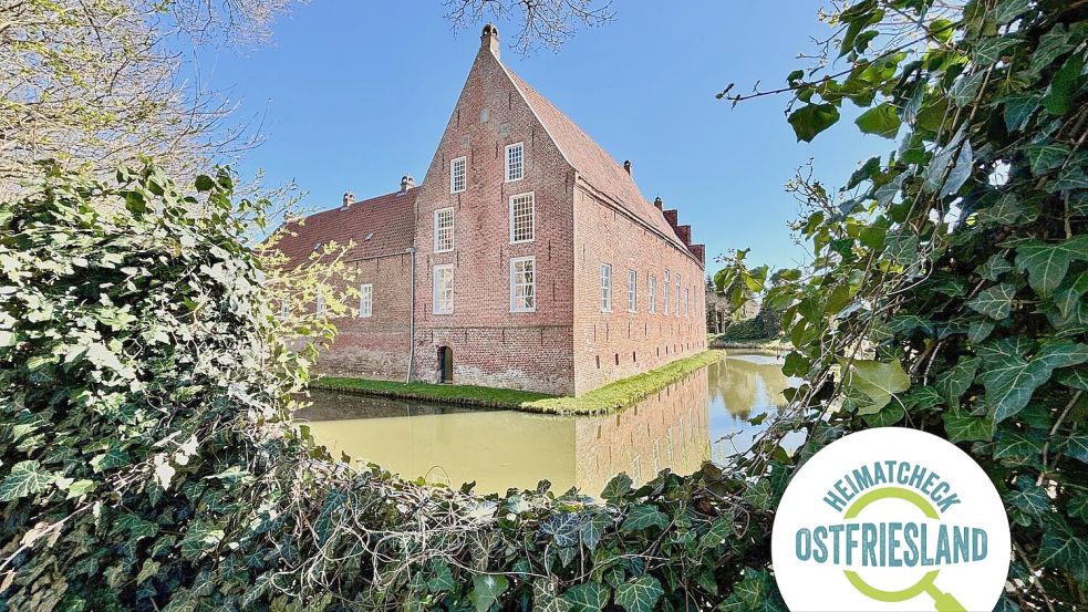 Die Burg Hinta im Ortskern von Hinte. In der Gemeinde sei das Leben noch entschleunigt, finden die Einwohner. Foto: Klaus Ortgies