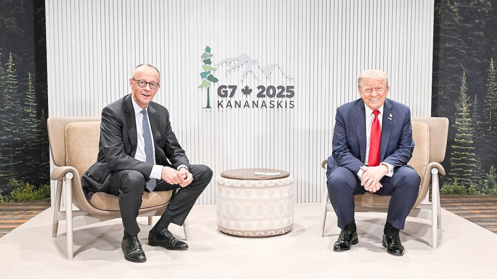 Vorletzte Woche trafen sich die beiden im Oval Office, jetzt sehen sie sich in den Rocky Mountains wieder. Foto: Guido Bergmann/Bundesregierung/dpa