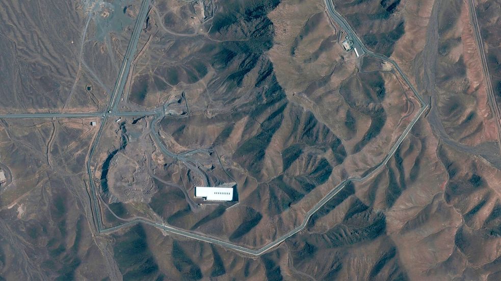 Die Anlage in Fordo liegt tief unter der Erde. (Archivbild) Foto: ---/Satellite image ©2019 Maxar Technologies/AP/dpa