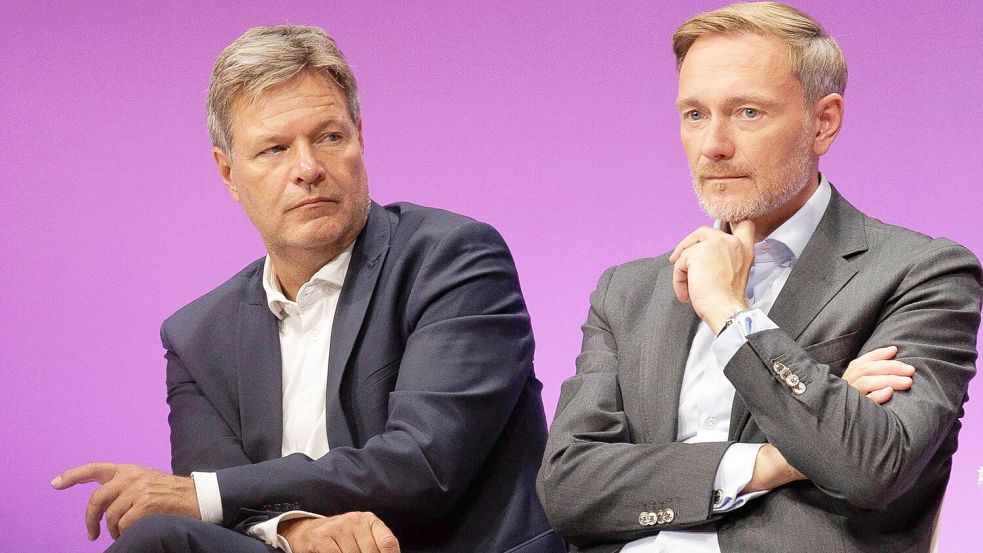 In der Kritik: Die früheren Bundesminister Robert Habeck (l.) und Christian Lindner. Foto: Carsten Koall