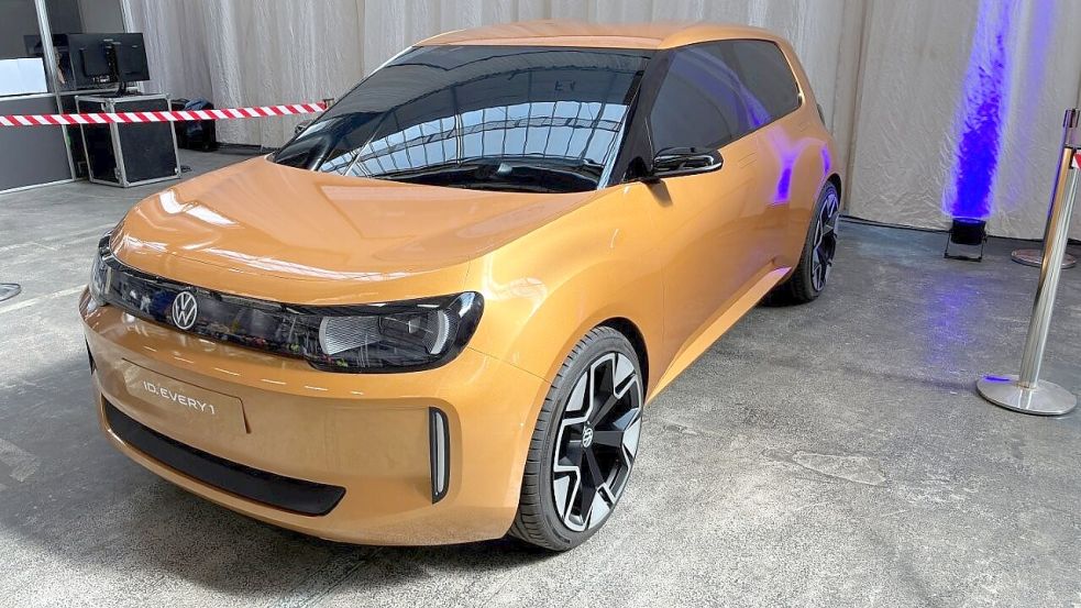 Ausstellungsobjekt auf der Betriebsversammlung bei VW Emden: der ID.1 als Concept Car. Foto: Betriebsrat Volkswagen AG
