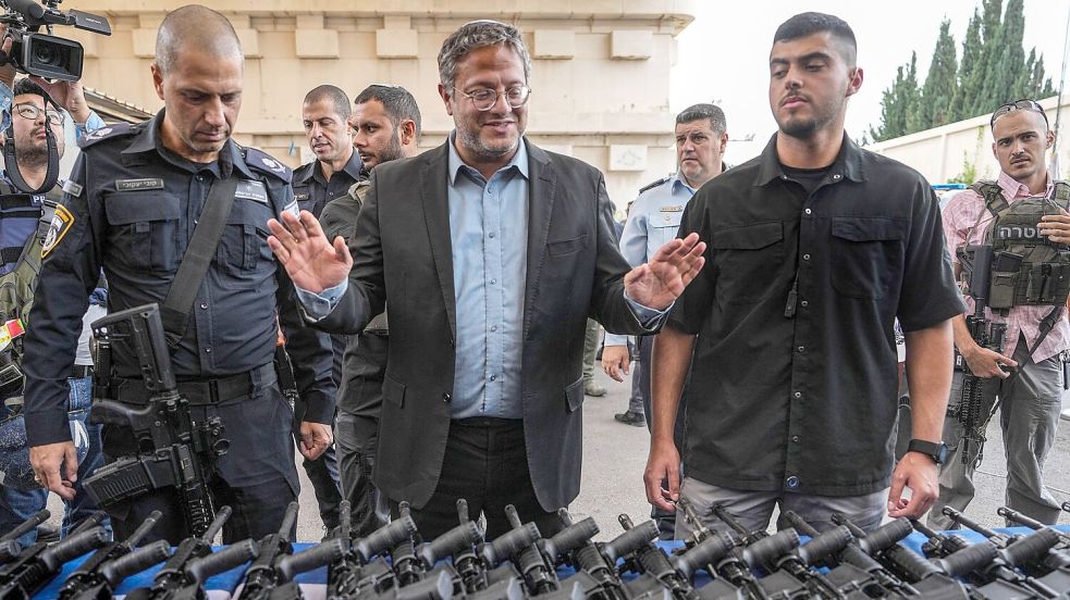 Ben-Gvir sorgt immer wieder mit schrillen Tönen für Empörung. (Archivbild) Foto: Tsafrir Abayov/AP/dpa