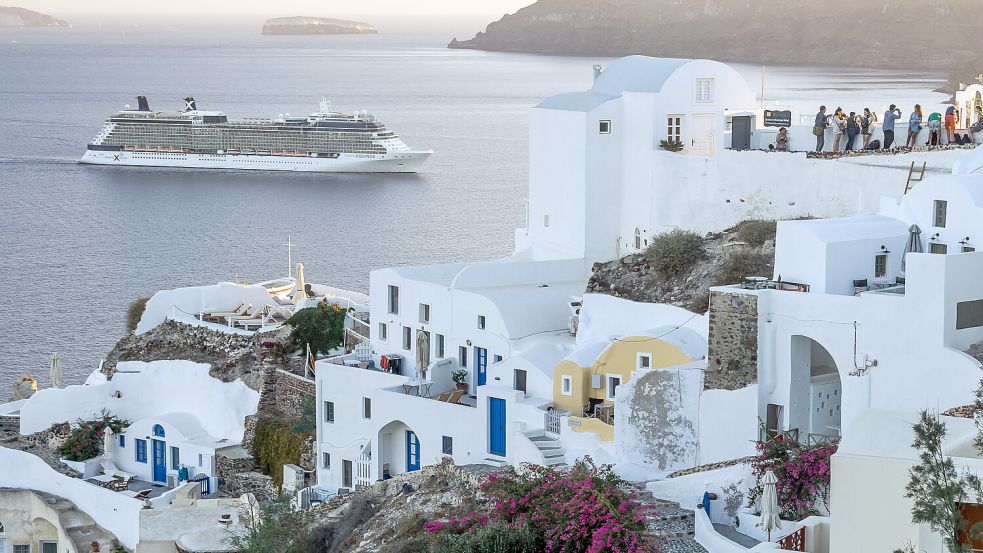Ab dem 1. Juli müssen Kreuzfahrtpassagiere auf griechischen Inseln eine „Ankunftsgebühr“ bezahlen. Foto: dpa/Philipp Laage