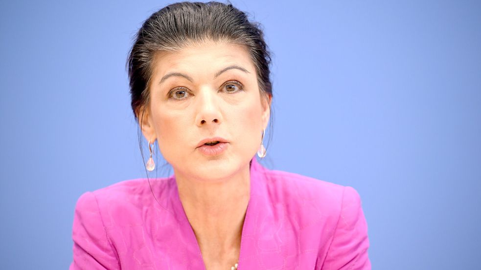 Kritisiert die massive Aufrüstung: BSW-Chefin Sahra Wagenknecht. Foto: dpa/Sören Stache