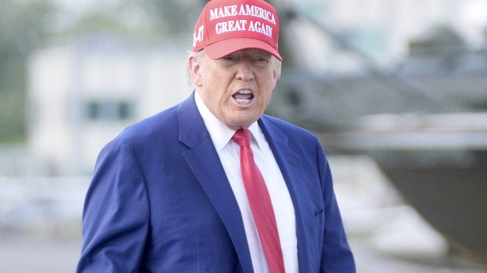 US-Präsident Trump setzt jetzt auf einen Waffenstillstand im Nahen Osten. Foto: Manuel Balce Ceneta/dpa/AP
