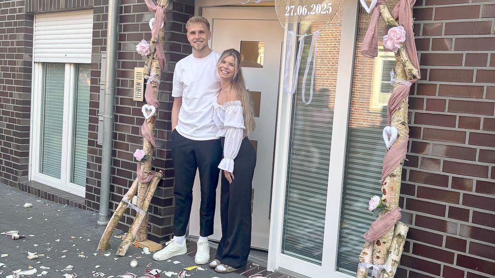 Marvin Eilerts und Lea Bräunlich „polterten“ am Mittwoch im kleinen Kreis. Foto: Privat