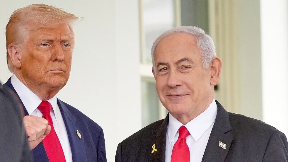 Laut Medienberichten treffen empfängt US-Präsident Trump nächste Woche erneut Israels Premier Netanjahu. (Archivbild) Foto: Evan Vucci/AP/dpa