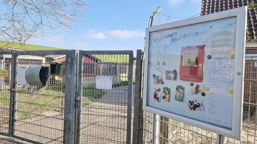 In einem Schaukasten am Tierheim Stapelmoor gibt es Informationen. Foto: Tatjana Gettkowski/Archiv
