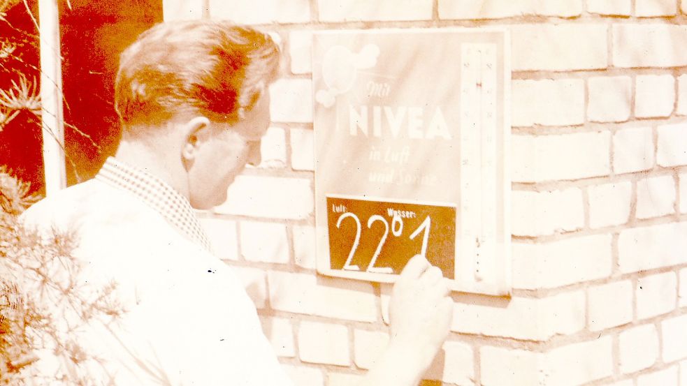 Bademeister Burghard Esders notierte an diesem Tag im Jahr 1969 die Wassertemperatur.
