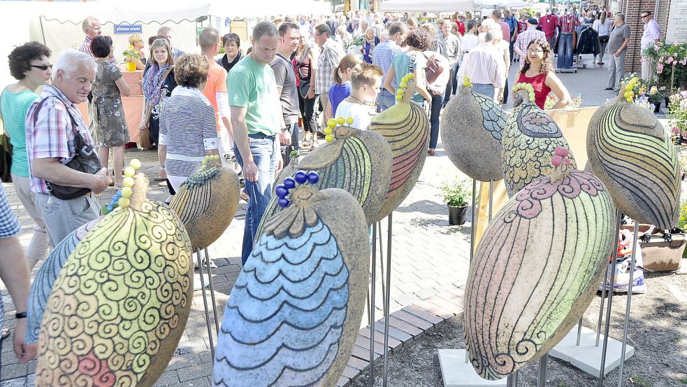 Der Töpfermarkt in Leer lockt immer viele Besucher und interessante Aussteller an. Foto: Archiv
