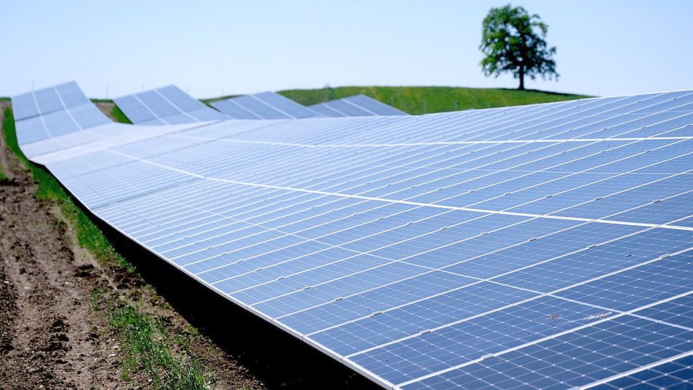 Solarparks wie dieser in der Nähe der Autobahn 95 in Bayern machen knapp ein Drittel der in Deutschland installierten Leistung aus. (Archivbild) Foto: Sven Hoppe/dpa