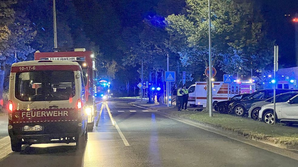 Der Bereich um die Klinik war den Rettungskräften vorbehalten und weiträumig abgesperrt. Foto: Volker Altrock
