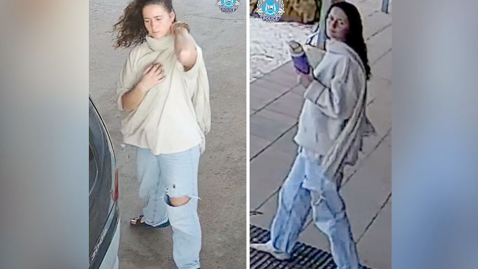 Die Deutsche wurde zuletzt an einer Tankstelle und an einem Geschäft von Sicherheitskameras gefilmt. Foto: Supplied/WESTERN AUSTRALIA POLICE/AAP/dpa