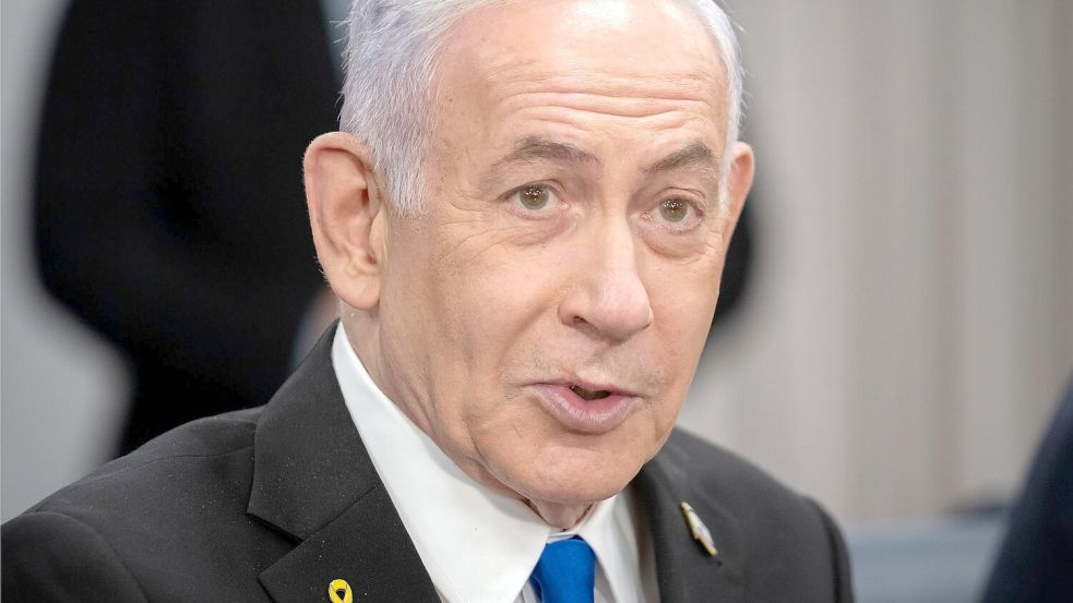 Israels Premier Netanjahu besteht auf seinen Bedingungen für ein Ende des Krieges. (Archivbild) Foto: Mark Schiefelbein/AP/dpa