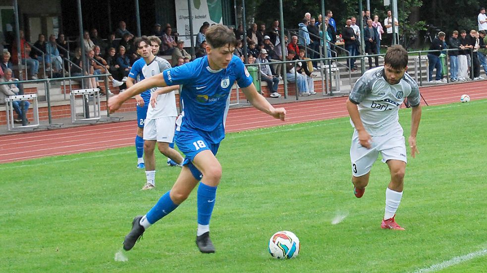 Wilko Docter traf gegen Meppen II zum 2:0. Foto: Reemts