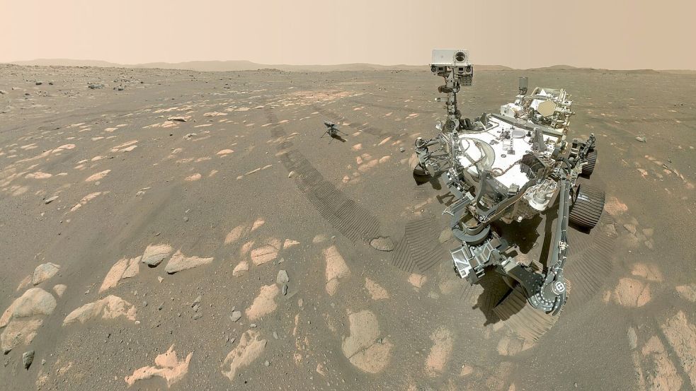 Der Mars-Rover „Perseverance“ erforscht den „Roten Planeten“ nach Hinweisen auf früheres mikrobielles Leben (Archivfoto). Foto: --/NASA/JPL-Caltech/MSSS/dpa