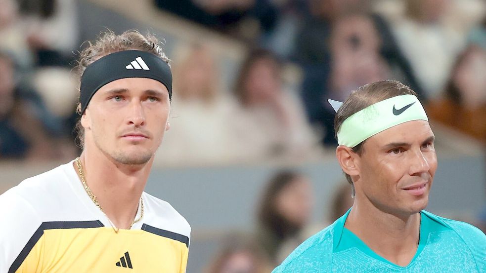 Arbeiten sie bald zusammen? Alexander Zverev (l) und Rafael Nadal. Foto: Frank Molter/dpa