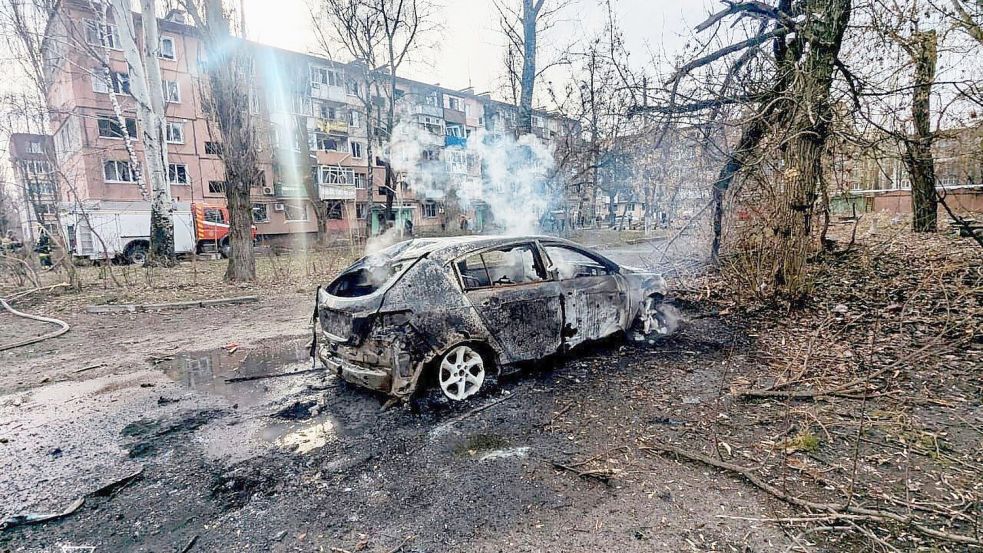 Die Industriestadt Krywyj Rih ist immer wieder Ziel von russischen Angriffen mit Raketen und Kampfdrohnen. (Archivbild) Foto: Uncredited/Ukrainian Emergency Service/dpa