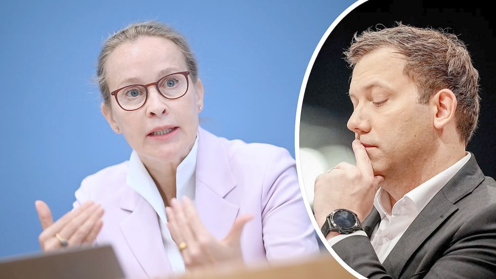 Steht die SPD um Lars Klingbeil (rechts) noch zu der Kandidatin Frauke Brosius-Gersdorf bei der Wahl zur Bundesverfassungsrichterin? Foto: dpa/Britta Pedersen, Kay Nietfeld