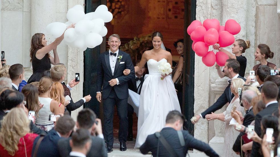 Zur Traumhochzeit in Venedig kamen 2016 bekannte Gäste wie Lukas Podolski und Angelique Kerber. Foto: picture alliance / dpa