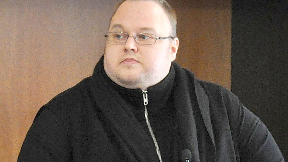 Kim Dotcom, deutscher Internetunternehmer, ist nach Neuseeland ausgewandert, doch soll an die USA ausgeliefert werden. Foto: dpa/AAP/NZ NEWSWIRE FILE | Geraldine Clermont