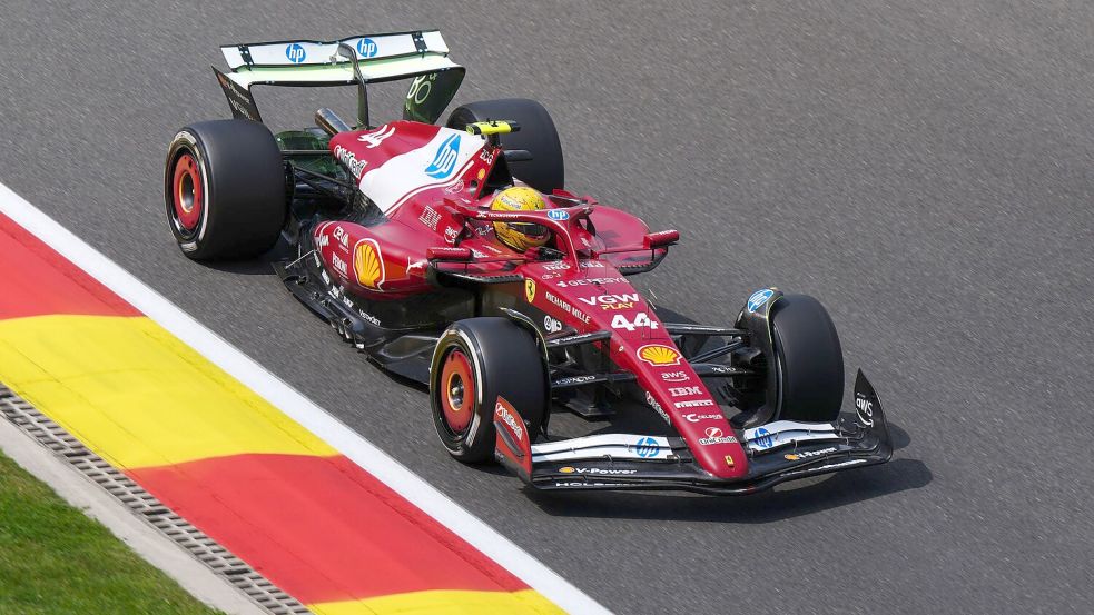 Der Ferrari funktioniert noch nicht so, wie Hamilton das will. Foto: Bradley Collyer/PA Wire/dpa