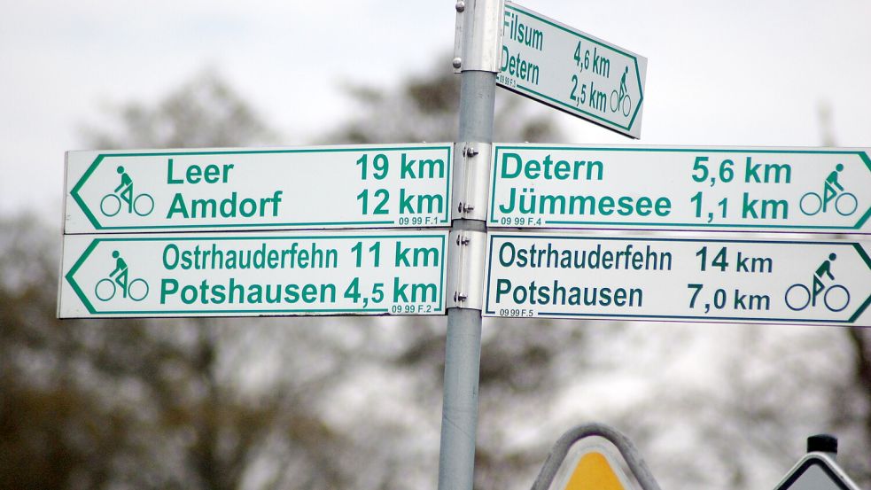 Richtungs-Hinweise für Radfahrer nach Potshausen gibt es schon, bloß keinen Radweg. Foto: Archiv