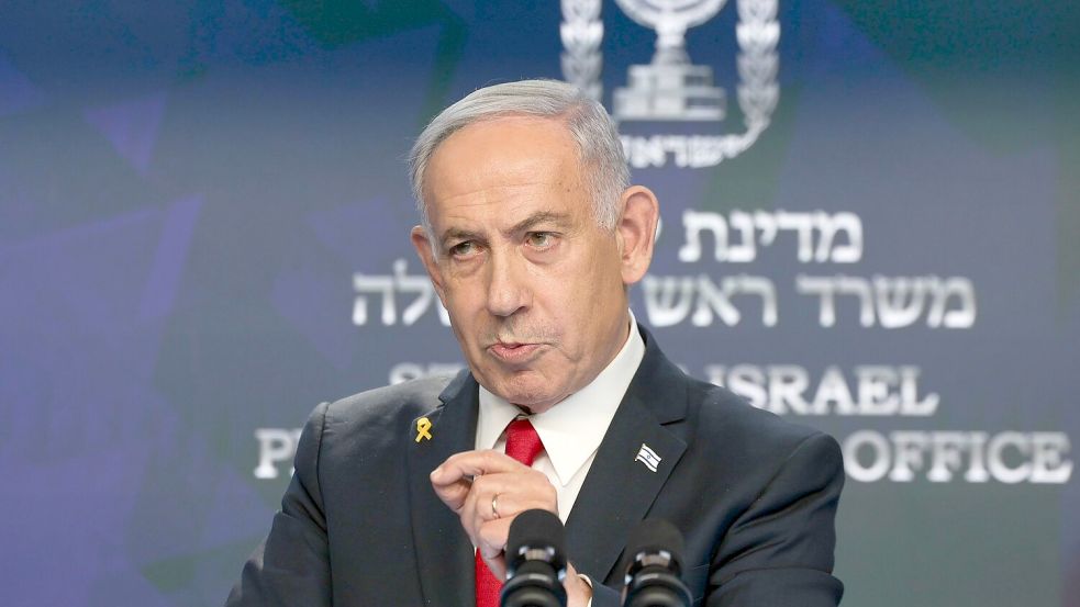 Israels Premier Netanjahu sieht in der Hamas das größte Hindernis für eine Waffenruhe. (Archivbild) Foto: Ronen Zvulun/Pool Reuters/dpa